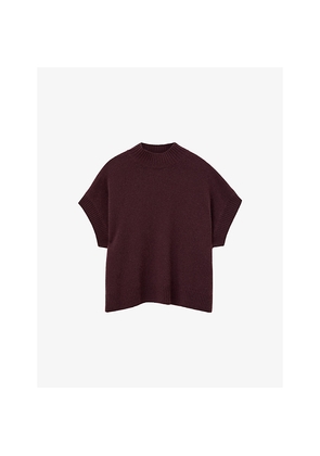 Womens Joseph Short-Sleeved Knitted Cashmere Top