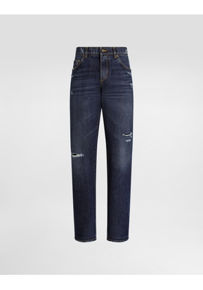 Dolce & Gabbana Loose Cotton Denim Jeans - Man Denim Multi-colored 48