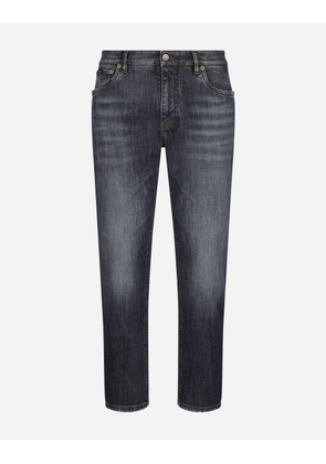 Dolce & Gabbana Loose Stretch Denim Jeans - Man Denim Multi-colored Denim 46