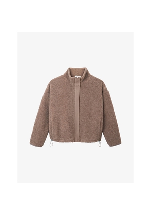 Womens The White Company High-Neck Relaxed-Fit Borg Jacket