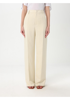 Pants DONDUP Woman color Yellow Cream