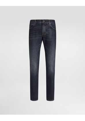 Dolce & Gabbana Slim-fit Stretch Cotton Jeans - Man Denim Multi-colored 54