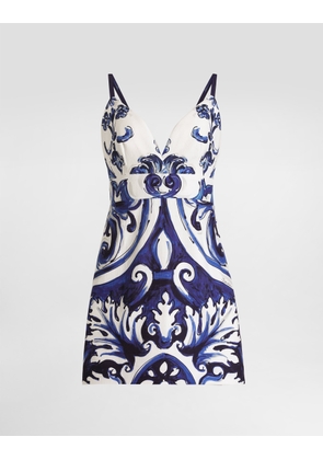 DG EXCLUSIVE Dolce & Gabbana Majolica-print Cotton Dress - Woman Dresses Print 46
