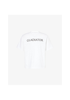 Mens Thames Gladiator Text-Print Cotton-Jersey T-Shirt