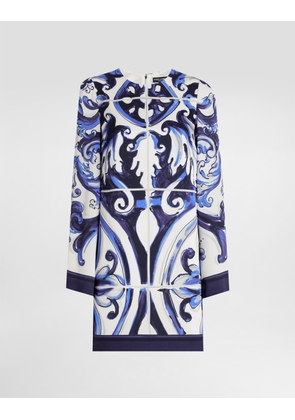 DG EXCLUSIVE Dolce & Gabbana Majolica-print Charmeuse Dress - Woman Dresses Print 42