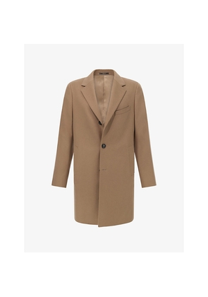 Mens Boggi Milano Notched-Collar Single-Breasted Cashmere Coat