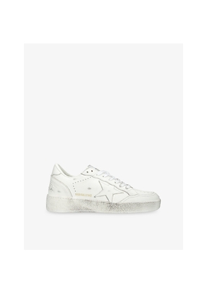 Mens Golden Goose Men's Ball Star 2 Leather Low-Top Trainers