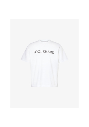 Mens Thames Pool Shark Text-Print Cotton-Jersey T-Shirt