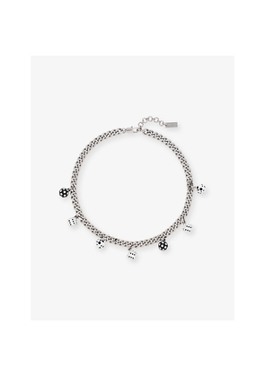 Womens Marc Jacobs x Derrick Adams Dice Charm Brass Necklace