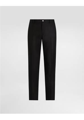 Dolce & Gabbana Linen Trousers - Man Pants And Shorts Black 46