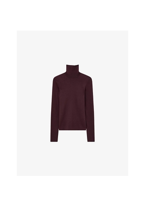 Womens Joseph High-Neck Long-Sleeved Silk-Blend Top