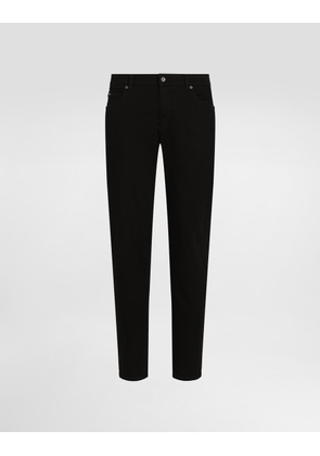 Dolce & Gabbana Regular-fit Black Wash Stretch Jeans - Man Denim Multi-colored Cotton 52