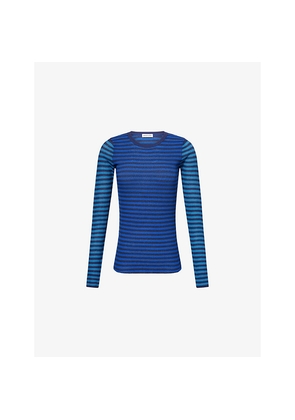 Womens Peachy Den Elise Striped Knitted Top