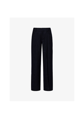 Womens Peachy Den Bardot Pleat Stretch-Woven Trousers