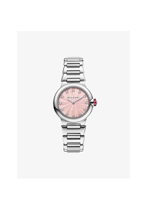 Bvlgari Lvcea Stainless-Steel and Diamond Quartz Watch 28mm