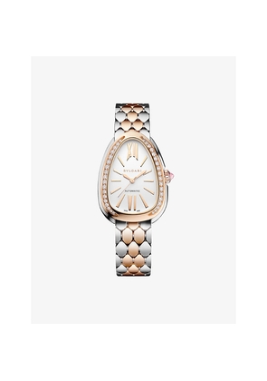 Bvlgari Serpenti Seduttori 18ct Rose Gold, Diamond and Stainless-Steel Automatic Watch 34mm
