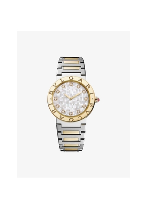 Bvlgari Bvlgari 18ct Yellow-Gold, Stainless-Steel and Diamond Quartz Watch 33mm