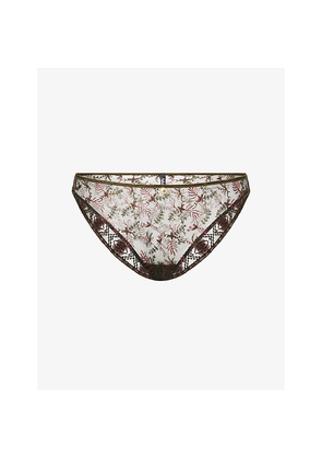 Womens Aubade Italian Mid-Rise Lace Brief