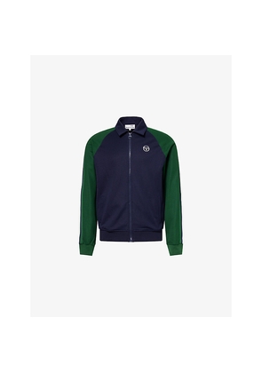 Mens Sergio Tacchini Renshaw Striped Cotton Blend Track Top