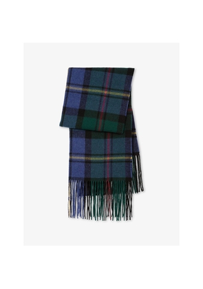 Womens The Kooples Tartan Checked Wool-Blend Scarf