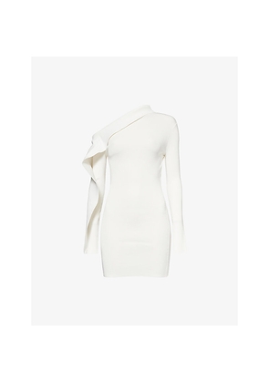 Womens David Koma Drape Asymmetric Knitted Mini Dress