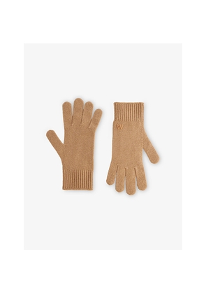 Womens Weekend Max Mara Lea Brand-Patch Cashmere Gloves