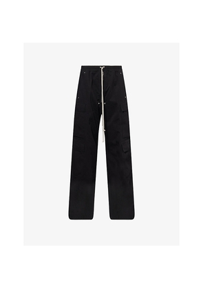 Mens Rick Owens Drkshdw Double Cargo Jumbo Belas Wide-Leg Cotton Trousers