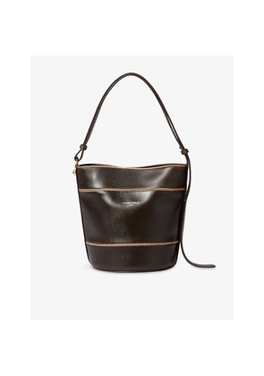 Womens Claudie Pierlot Solveig Leather Shoulder Bag