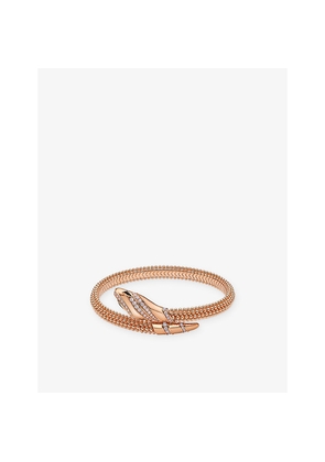 Womens Bvlgari Serpenti Single-Coil 18ct Rose-Gold and 0.52ct Diamond Bracelet
