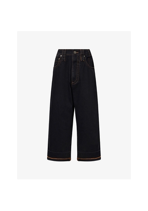 Womens Vaquera High-Rise Wide-Leg Denim Jeans