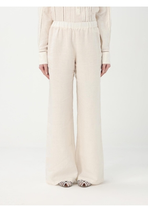 Pants 120% LINO Woman color Milk