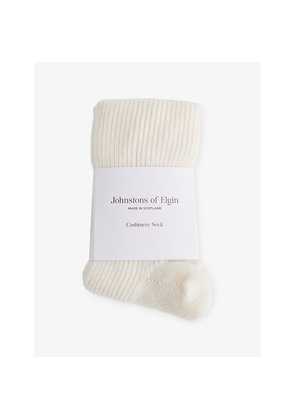 Mens Johnstons Of Elgin Ribbed Travel Cashmere Socks