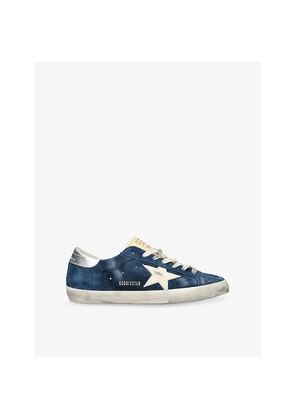 Mens Golden Goose Men's Super-Star Suede Low-Top Trainers