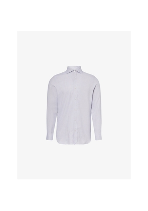 Mens Dunhill Spread-Collar Regular-Fit Cotton Shirt