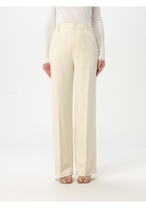 Pants DONDUP Woman color Yellow Cream