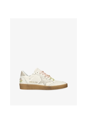 Womens Golden Goose Women's Ball Star Leather Low-Top Trainers