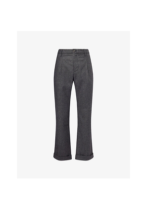 Mens Thames Gerhard Straight-Leg Wool-Blend Trousers