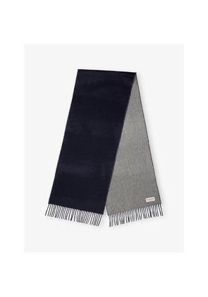 Mens Johnstons Of Elgin Contrast Reversible Cashmere Scarf