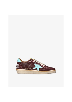 Mens Golden Goose Men's Ball Star Suede Low-Top Trainers