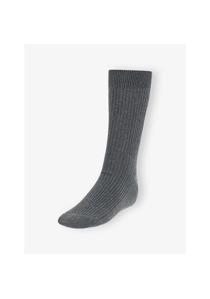 Mens Boggi Milano Ribbed Cotton-Blend Socks