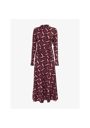 Womens Me And Em Twisted Draped Stretch-Woven Maxi Dress