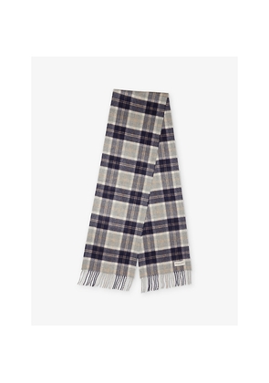 Mens Johnstons Of Elgin Tartan Cashmere Scarf