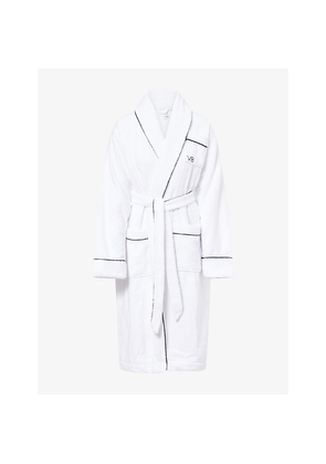 Womens Victoria Beckham Brand-Embroidery Towelling Cotton Robe