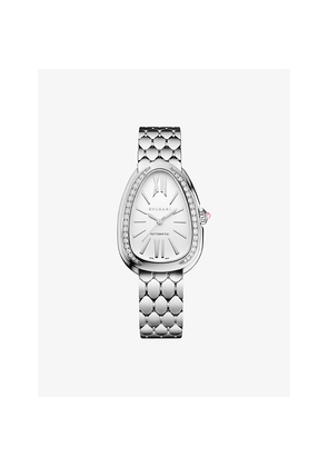Bvlgari Serpenti Seduttori Diamond and Stainless-Steel Automatic Watch 34mm