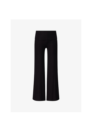 Womens We Are Tala 365 Sculpting Roll-Waist Flared-Leg Stretch-Jersey Trousers