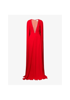 Womens Stella Mccartney Draped Sleeveless Woven Maxi Dress
