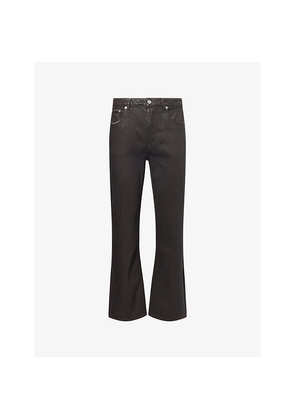 Mens Cole Buxton Straight-Leg Wax Coated Denim Jeans