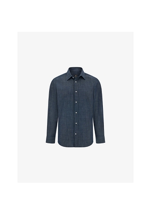 Mens Boggi Milano Regular-Fit Cotton Denim Shirt