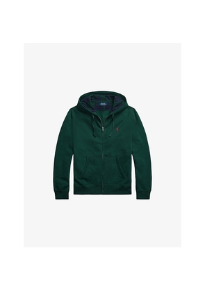 Mens Polo Ralph Lauren Zipped Logo-Embroidered Cotton-Blend Hoody