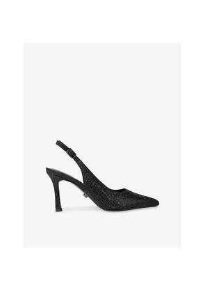 Womens Carvela Corletta Woven Heeled Slingback Courts